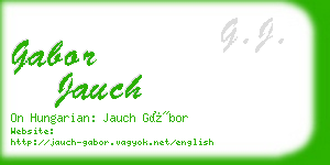 gabor jauch business card